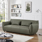 Hughes Modern Olive Green Genuine Leather Sofa 88"