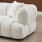 Jasmin Channel Tufted Sofa in Cream Boucle 90”