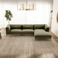 Laley L-Shaped RF Chaise Sectional Sofa 122" (3 Colors)