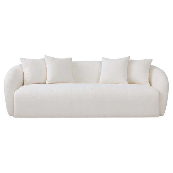 Linden Modern Ivory Boucle Sofa (85)