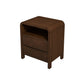 Mesita de noche moderna de madera maciza Lionel Mid Century con 2 cajones