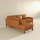 London MCM Leather Chaise Sofa Sectional 97"