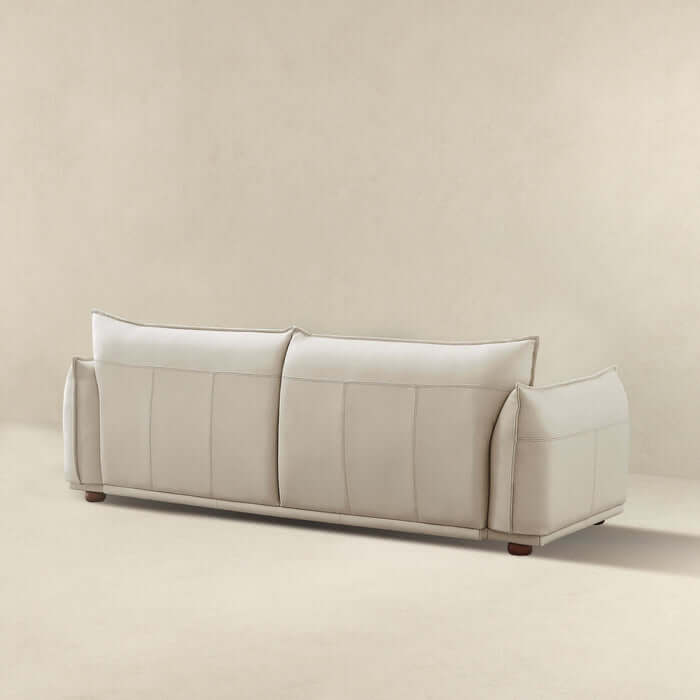 Emma Modern Bohemian Leather Sofa 89" (3 Colors)