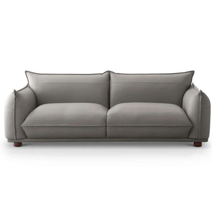 Emma Modern Bohemian Leather Sofa 89" (3 Colors)