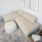 Mar Corduroy Sectional Chaise Sofa, 102" - Available in Cream, Green or Gray