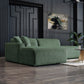 Mar Corduroy Sectional Chaise Sofa, 102" - Available in Cream, Green or Gray