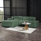 Mar Corduroy Sectional Chaise Sofa, 102" - Available in Cream, Green or Gray