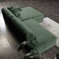 Mar Corduroy Sectional Chaise Sofa, 102" - Available in Cream, Green or Gray