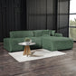 Mar Corduroy Sectional Chaise Sofa, 102" - Available in Cream, Green or Gray