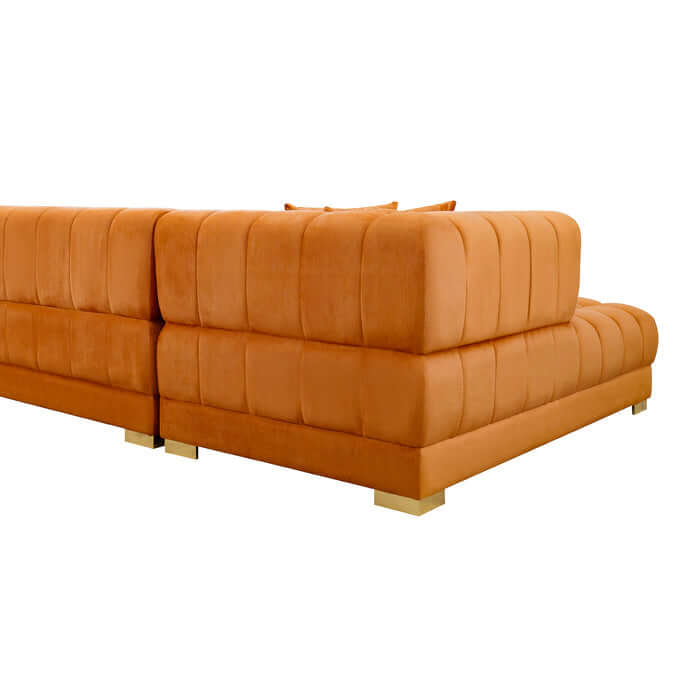 Marlow Tufted Velvet U Shape Dual Chaise Sectional Sofa 142"