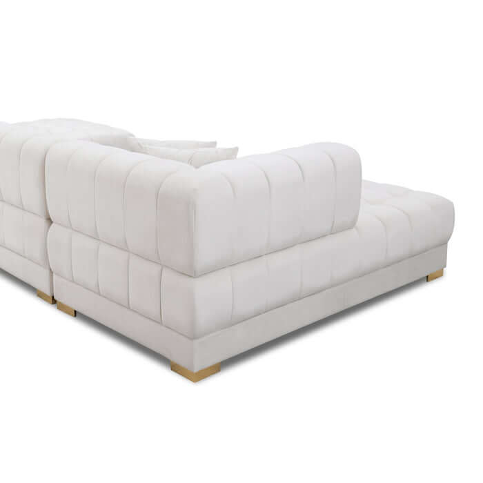 Marlow Tufted Velvet U Shape Dual Chaise Sectional Sofa 142"