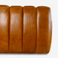 Maverik Channel Tufted Genuine Cognac Leather Couch Sofa (90")