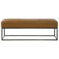 Odessa Tan Genuine Leather Bench 48"