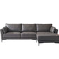 Meka Top Grain Gray Leather Sectional RF Chaise Sofa - Revel Sofa 