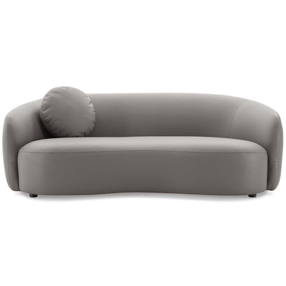 Porter Modern Curved Faux Leather Sofa 83" (3 Colors)