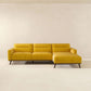 Ella Yellow Linen L-Shape Sectional Chaise Sofa 109"