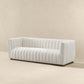 April Channel Tufted Beige Boucle Sofa 86"