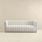 April Channel Tufted Beige Boucle Sofa 86"