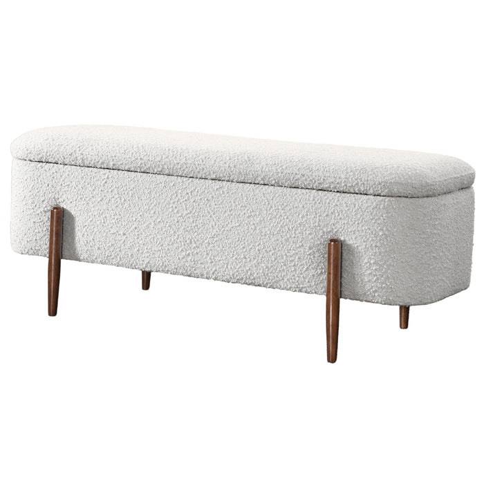 Sarna MCM Storage Bench Ivory Boucle 48"