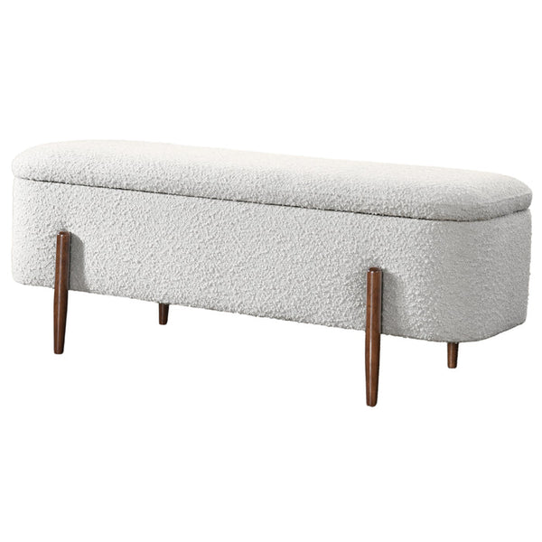 Sarna MCM Storage Bench Ivory Boucle 48