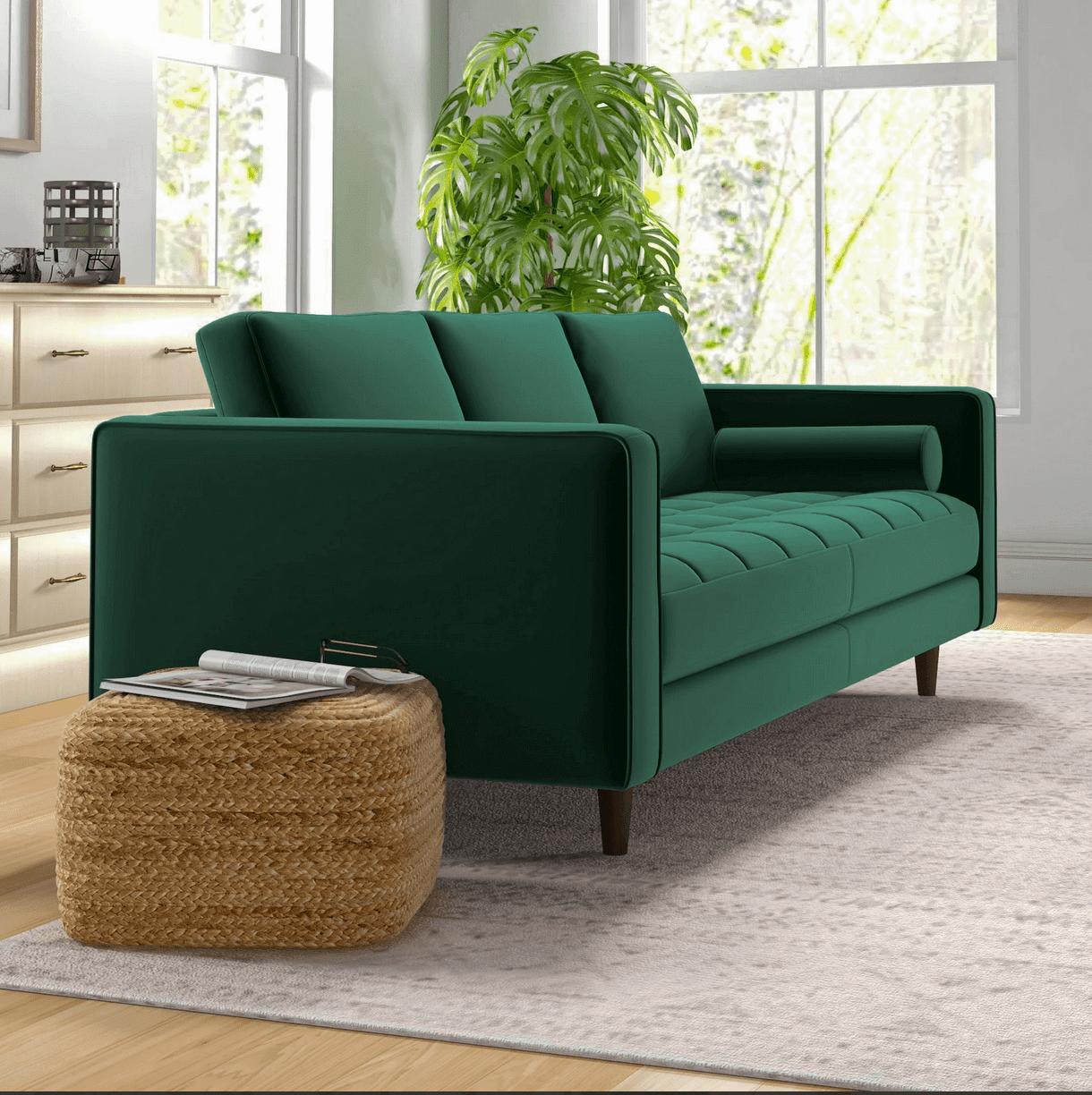 Catherine MCM Styled Tufted Sofa Couch 84" - Revel Sofa 