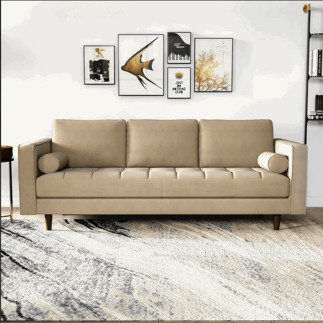 Catherine MCM Styled Tufted Sofa Couch 84" - Revel Sofa 