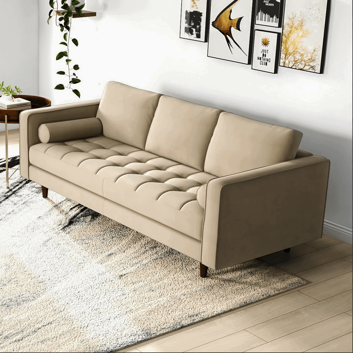 Catherine MCM Styled Tufted Sofa Couch 84" - Revel Sofa 