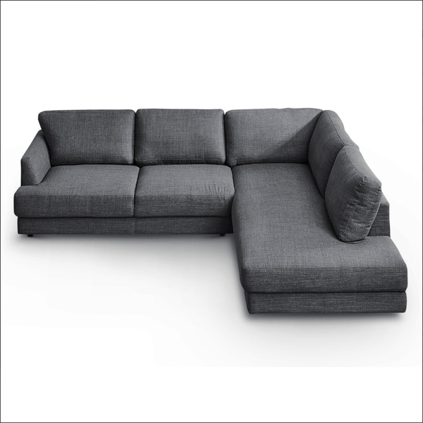 Glander Modern Linen Sectional Chaise Sofa 108