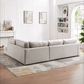 Glander Modern Linen Sectional Chaise Sofa 108" - Revel Sofa 