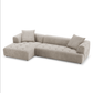 Kaynes Modern Tufted Boucle L-Shaped Sectional Chaise Sofa 120" - Revel Sofa 