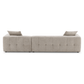 Kaynes Modern Tufted Boucle L-Shaped Sectional Chaise Sofa 120" - Revel Sofa 
