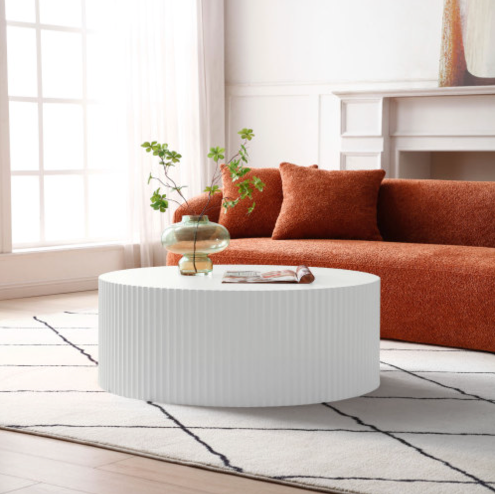 Stylish Round MDF Coffee Table in Contemporary Design in Variety of Colors - Revel Sofa 