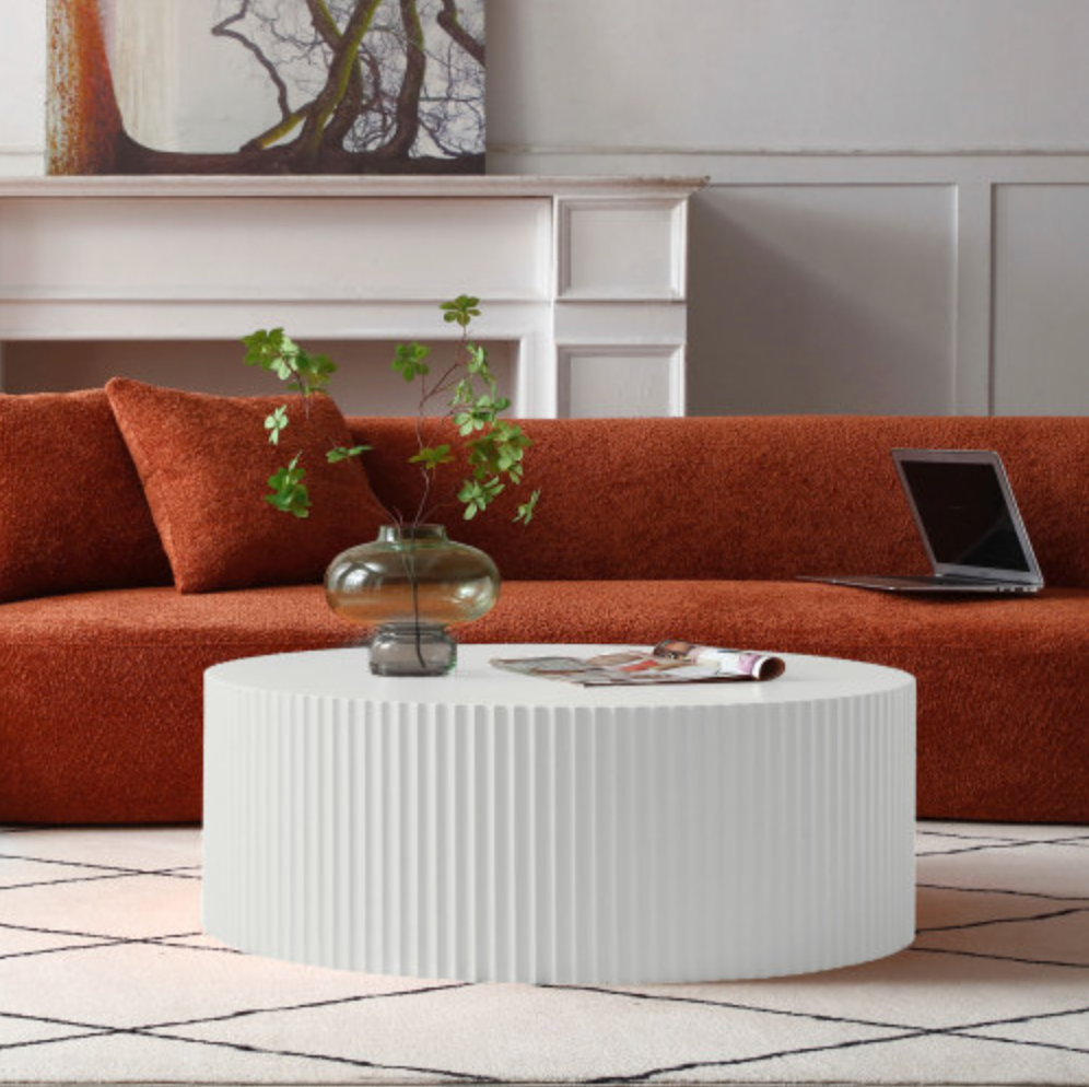 Stylish Round MDF Coffee Table in Contemporary Design in Variety of Colors - Revel Sofa 