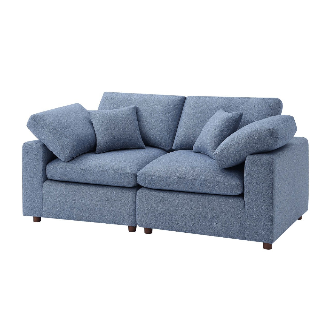 Modern Modular Sectional Cloud Sofa, Fully Customizable - Available in White or Blue - Revel Sofa 