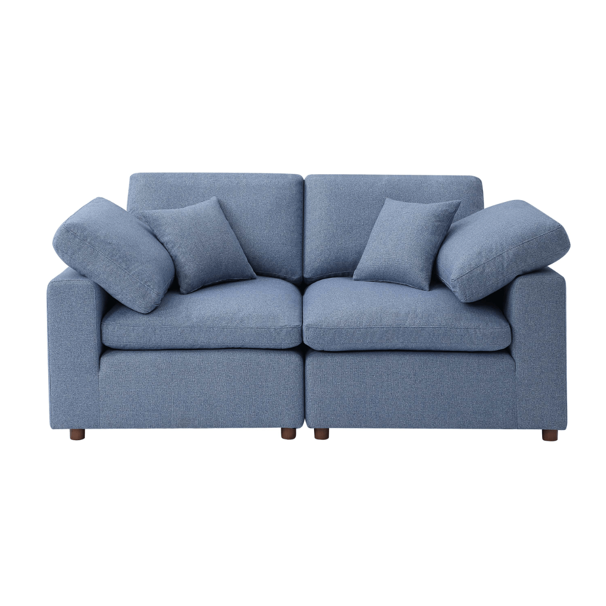 Modern Modular Sectional Cloud Sofa, Fully Customizable - Available in White or Blue - Revel Sofa 