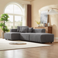 Soft Corduroy Sectional Modular Sofa 3 or 4 Piece Set, Gray or Beige - Revel Sofa 