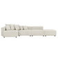 Soft Corduroy Sectional Modular Sofa 3 or 4 Piece Set, Gray or Beige - Revel Sofa 