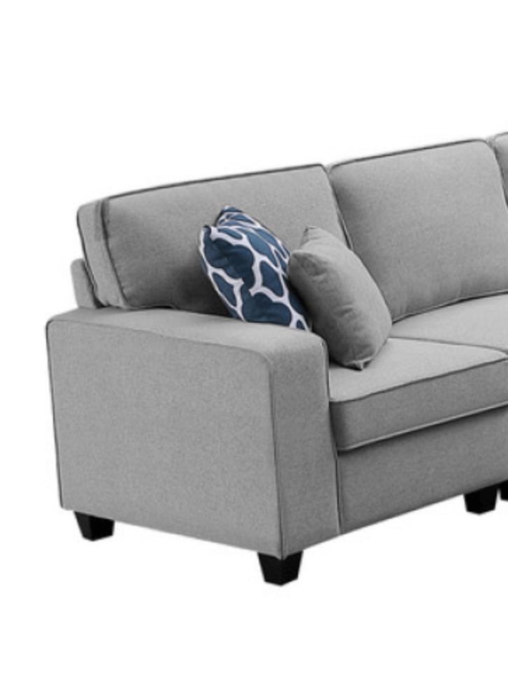 Sonoma Modular Linen Corner Sectional Sofa and Ottoman 98" - Revel Sofa 