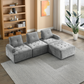 Modular Sectional Sofa Wrapped in Soft Chenille Fabric 99” - Revel Sofa 