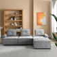 Modular Sectional Sofa Wrapped in Soft Chenille Fabric 99” - Revel Sofa 