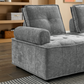 Modular Sectional Sofa Wrapped in Soft Chenille Fabric 99” - Revel Sofa 