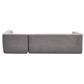 Modern Tufted Chaise Corner L-Shape Sectional Sofa in Beige, Gray or Green 110" - Revel Sofa 