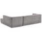 Modern Tufted Chaise Corner L-Shape Sectional Sofa in Beige, Gray or Green 110" - Revel Sofa 