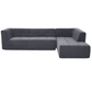 Modern Tufted Chaise Corner L-Shape Sectional Sofa in Beige, Gray or Green 110" - Revel Sofa 