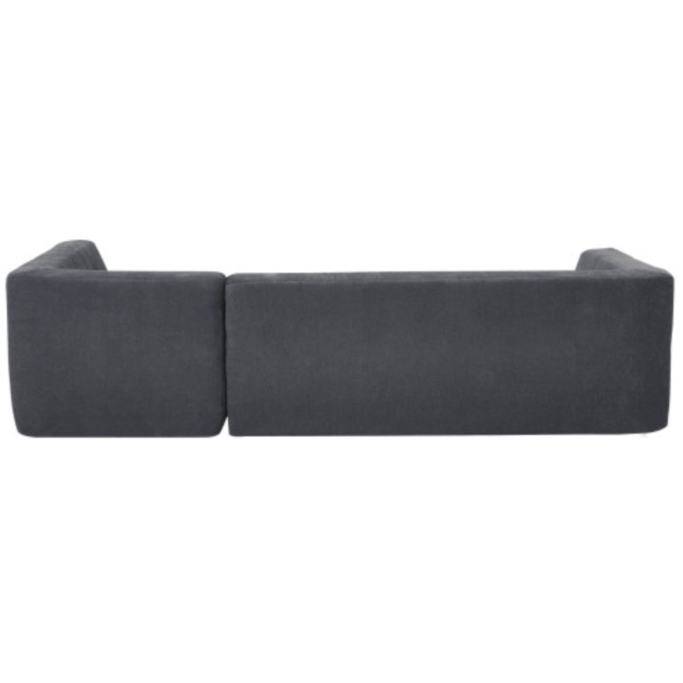 Modern Tufted Chaise Corner L-Shape Sectional Sofa in Beige, Gray or Green 110" - Revel Sofa 