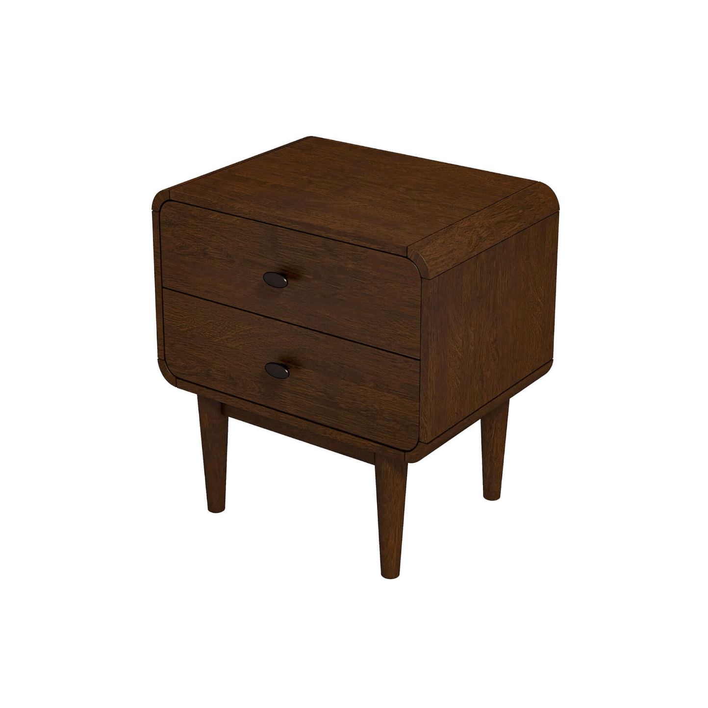 Alexa MCM Styled Wood Nightstand 2 Drawer - Revel Sofa 