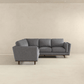 Erman MCM Styled Corner Sectional Sofa, Gray 89" - Revel Sofa 