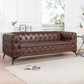 Styled Button-Tufted Square Arm Sofa, 3 Seater 84” - Revel Sofa 