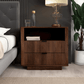 Lola MCM Styled Walnut Nightstand for Bedroom - Revel Sofa 