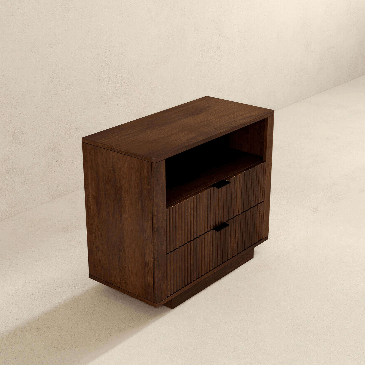 Lola MCM Styled Walnut Nightstand for Bedroom - Revel Sofa 